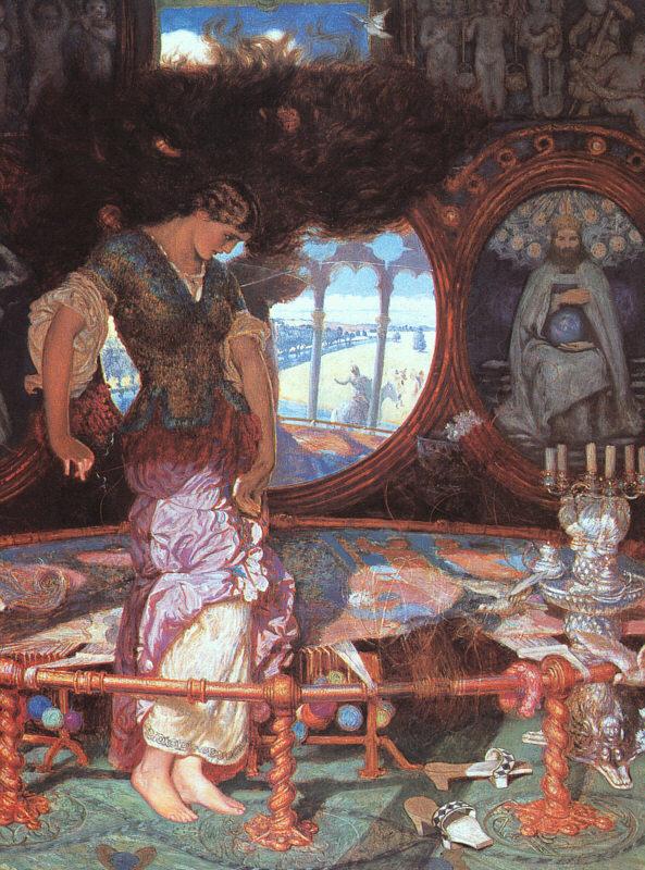 William Holman Hunt The Lady of Shalott Norge oil painting art